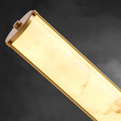 Iron Long Pole Marble Cylinder Shade LED Wall Sconce Lamp