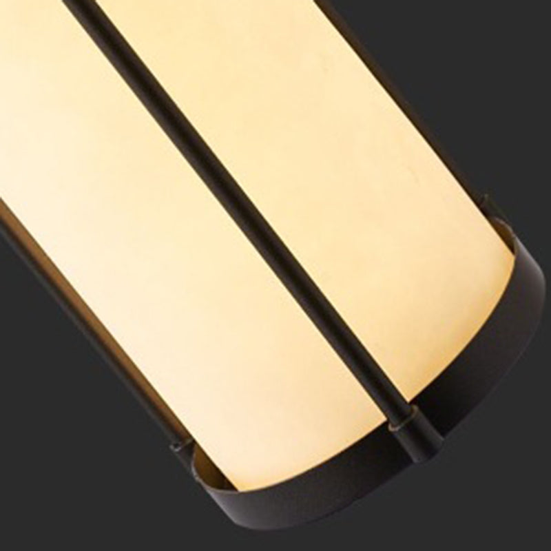 Iron Long Pole Marble Cylinder Shade LED Wall Sconce Lamp