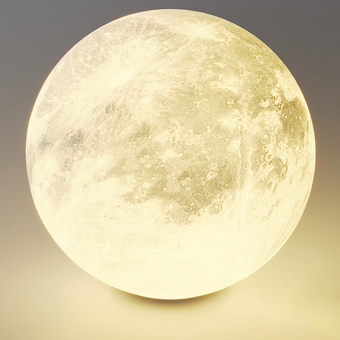 Contemporary Resin Moon Ceiling Light