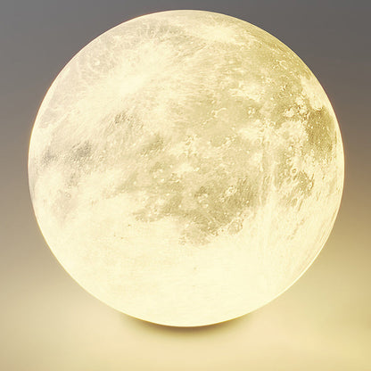 Contemporary Resin Moon Ceiling Light