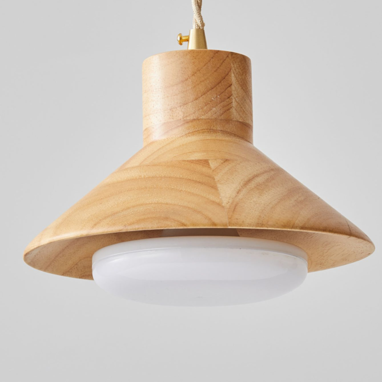 Japanese Wood Grain Tapered 1-Light Wall Sconce Lamp