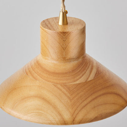 Japanese Wood Grain Tapered 1-Light Wall Sconce Lamp