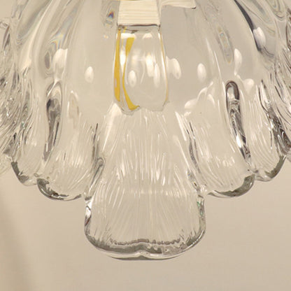 Luxury Brass Glass Flower Shade 1-Light Wall Sconce Lamp