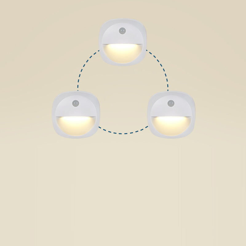ABS LED USB Human Sensor Night Light Wall Sconce Lamp