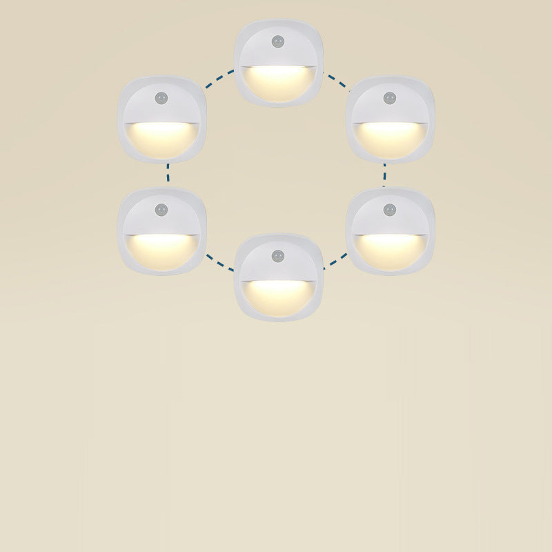 ABS LED USB Human Sensor Night Light Wall Sconce Lamp