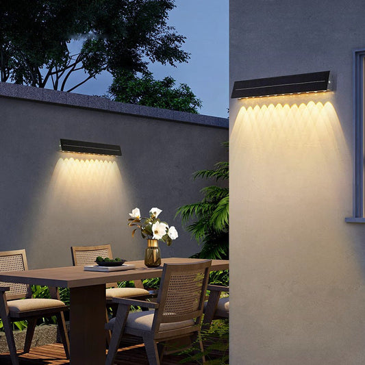 Solar Steel LED Waterproof Outdoor Wall Sconce Light