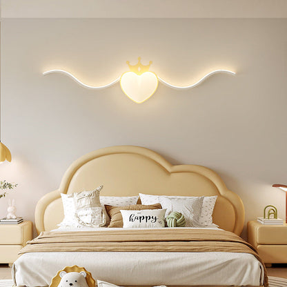 Aluminum Line PE Heart Shade LED Wall Sconce Lamp