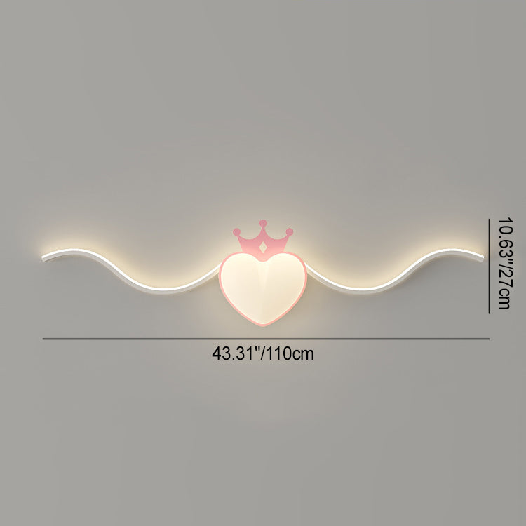 Aluminum Line PE Heart Shade LED Wall Sconce Lamp
