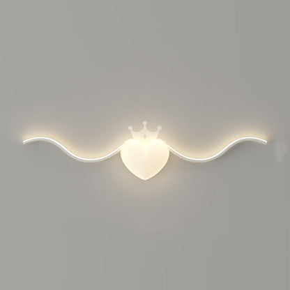 Aluminum Line PE Heart Shade LED Wall Sconce Lamp