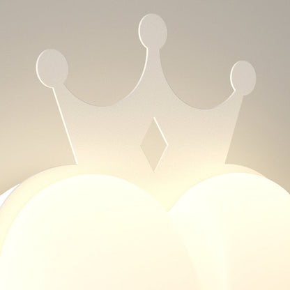 Creative PE Crown Heart Shade Iron LED Wall Sconce Lamp