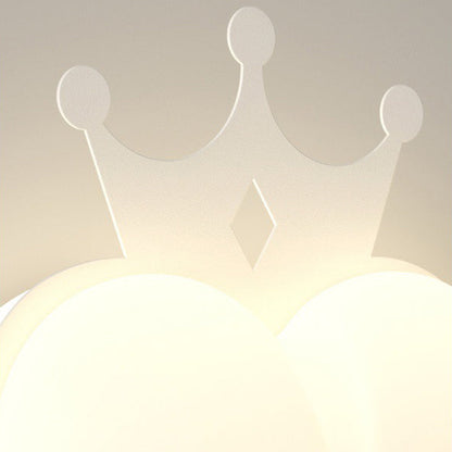 Creative PE Crown Heart Shade Iron LED Wall Sconce Lamp