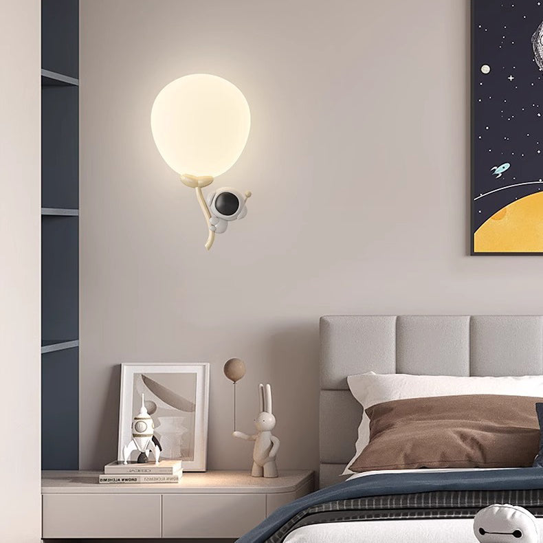 Animal Monkey Bear Iron PE Globe Shade LED Wall Sconce Lamp