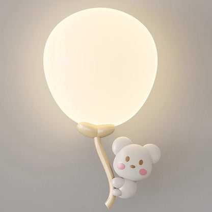 Animal Monkey Bear Iron PE Globe Shade LED Wall Sconce Lamp