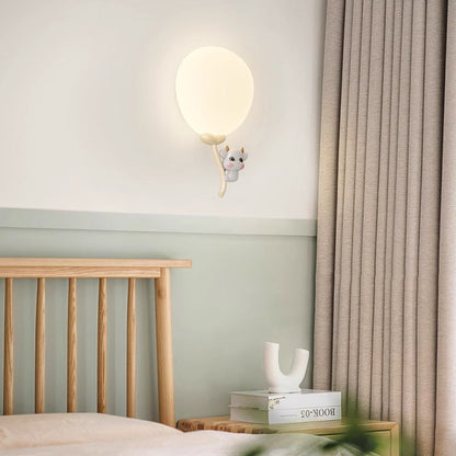 Animal Monkey Bear Iron PE Globe Shade LED Wall Sconce Lamp