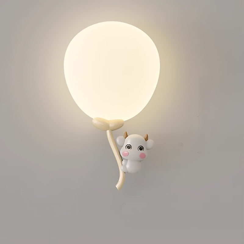 Animal Monkey Bear Iron PE Globe Shade LED Wall Sconce Lamp