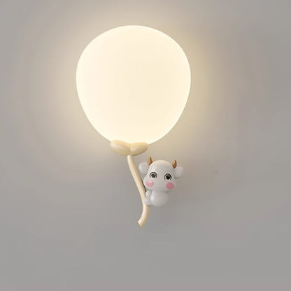 Animal Monkey Bear Iron PE Globe Shade LED Wall Sconce Lamp