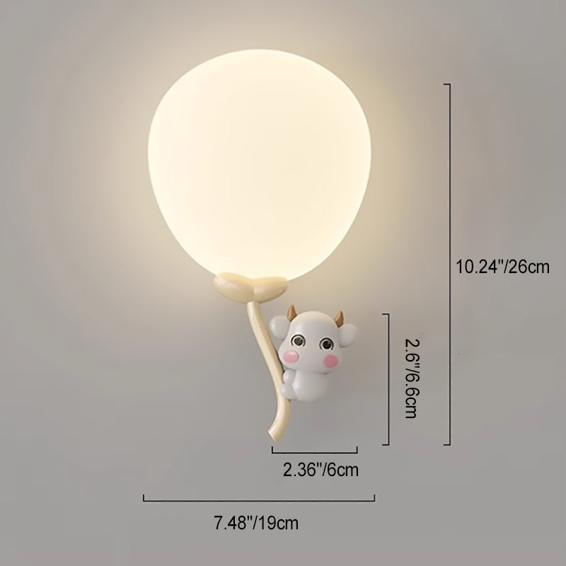 Animal Monkey Bear Iron PE Globe Shade LED Wall Sconce Lamp
