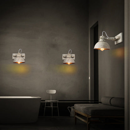 Distressed Iron Semicircle 1-Light Wall Sconce Lamp