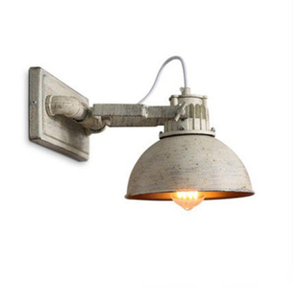 Distressed Iron Semicircle 1-Light Wall Sconce Lamp