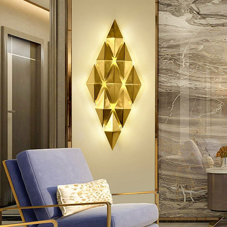 Dazzling Hardware Diamond Shade 9-Light Wall Sconce Lamp