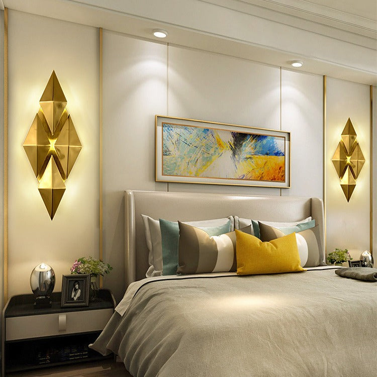 Dazzling Hardware Diamond Shade 9-Light Wall Sconce Lamp