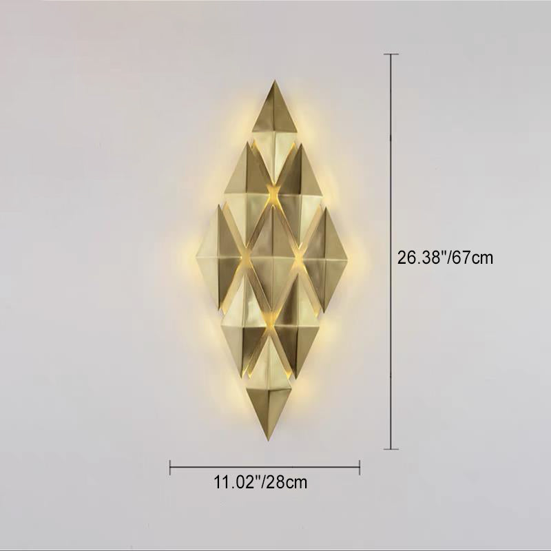 Dazzling Hardware Diamond Shade 9-Light Wall Sconce Lamp