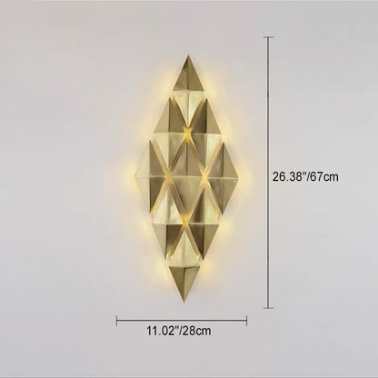 Dazzling Hardware Diamond Shade 9-Light Wall Sconce Lamp