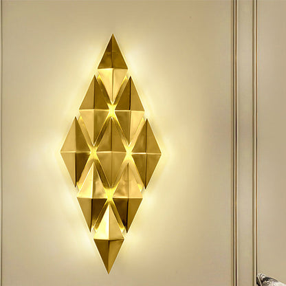 Dazzling Hardware Diamond Shade 9-Light Wall Sconce Lamp