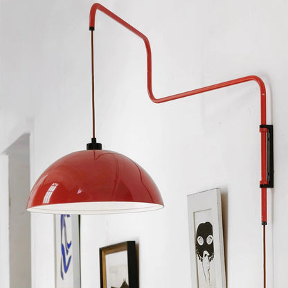 Scandinavian Semicircle Rocker Arm 1-Light Wall Sconce Lamp