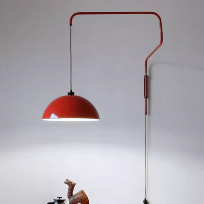 Scandinavian Semicircle Rocker Arm 1-Light Wall Sconce Lamp