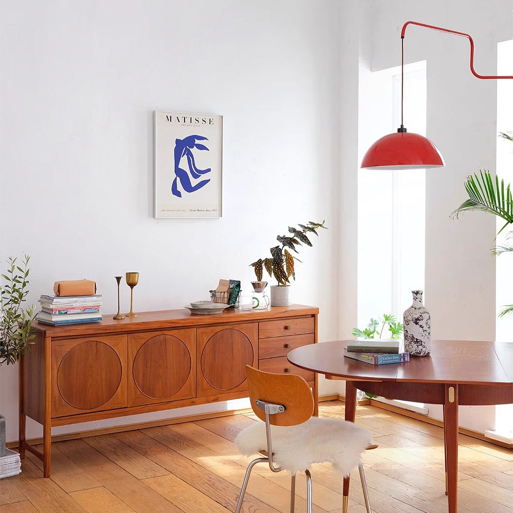 Scandinavian Semicircle Rocker Arm 1-Light Wall Sconce Lamp