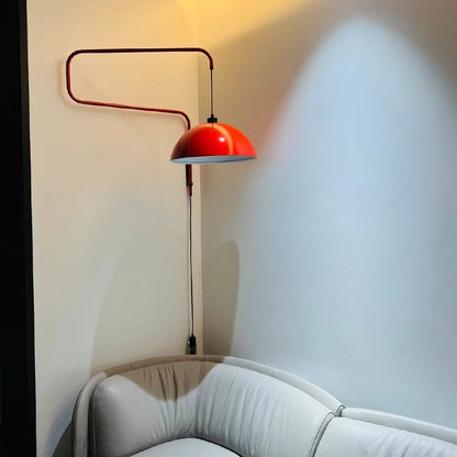 Scandinavian Semicircle Rocker Arm 1-Light Wall Sconce Lamp