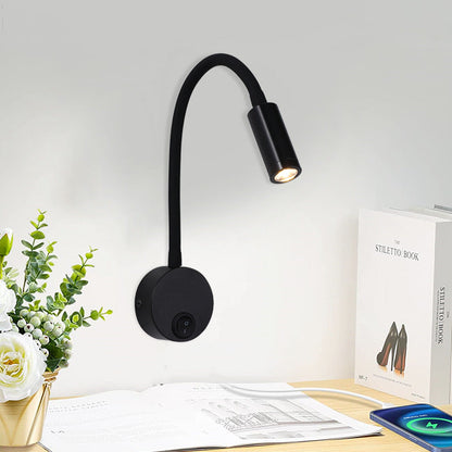 360° Iron Aluminum Twisted Light Arm LED Wall Sconce Lamp