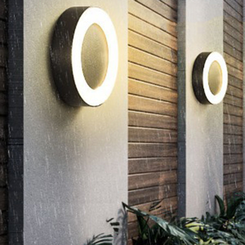 Simplicity Aluminum Acrylic LED Outdoor Wall Sconce Lamp