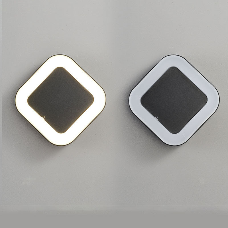 Simplicity Aluminum Acrylic LED Outdoor Wall Sconce Lamp