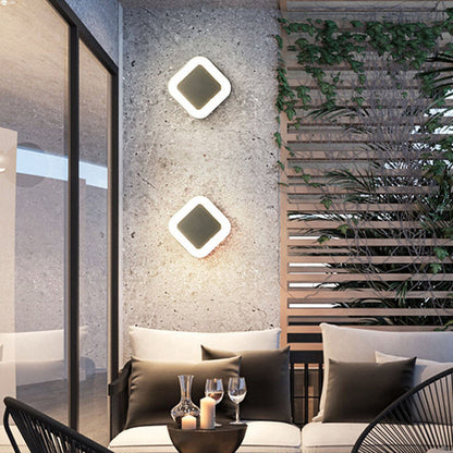 Simplicity Aluminum Acrylic LED Outdoor Wall Sconce Lamp