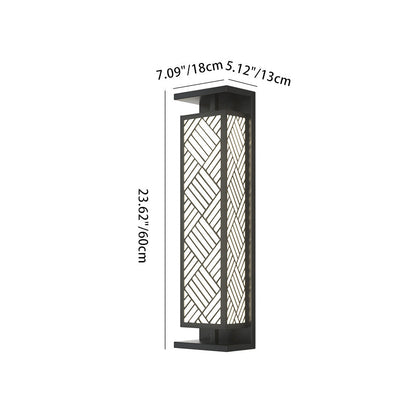 Stainless Cuboid Shade 1-Light Outdoor Wall Sconce Lamp