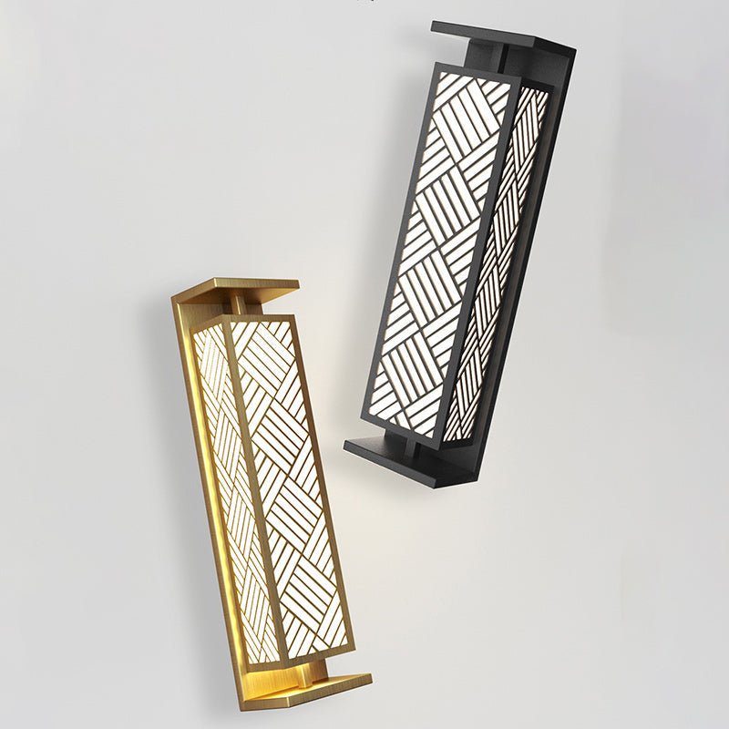 Stainless Cuboid Shade 1-Light Outdoor Wall Sconce Lamp