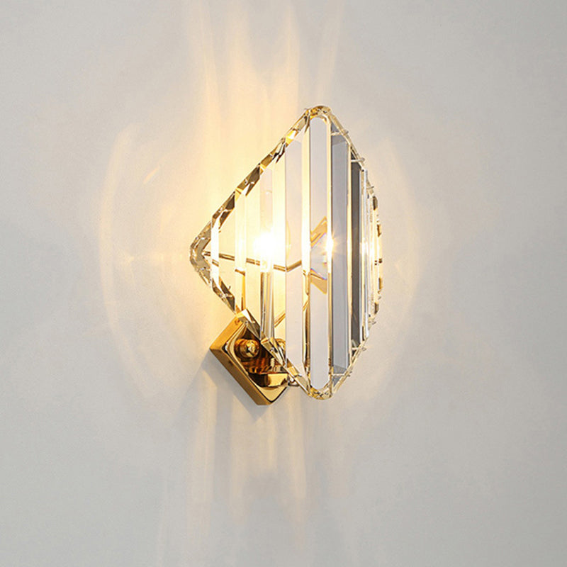 Hardware Rhombic Crystal 1/2/3-Light Wall Sconce Lamp