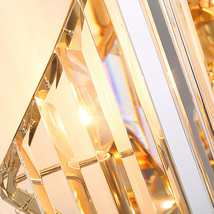 Hardware Rhombic Crystal 1/2/3-Light Wall Sconce Lamp