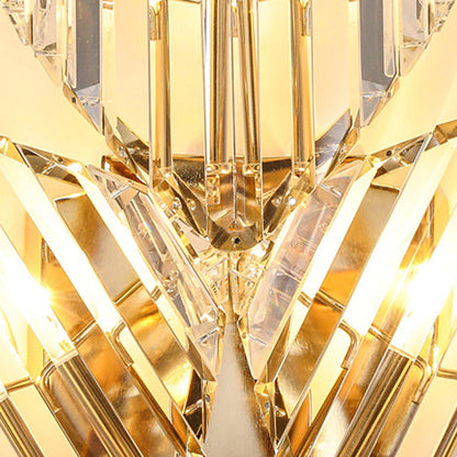 Hardware Rhombic Crystal 1/2/3-Light Wall Sconce Lamp