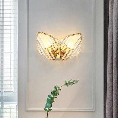 Hardware Rhombic Crystal 1/2/3-Light Wall Sconce Lamp