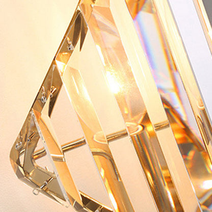 Hardware Rhombic Crystal 1/2/3-Light Wall Sconce Lamp