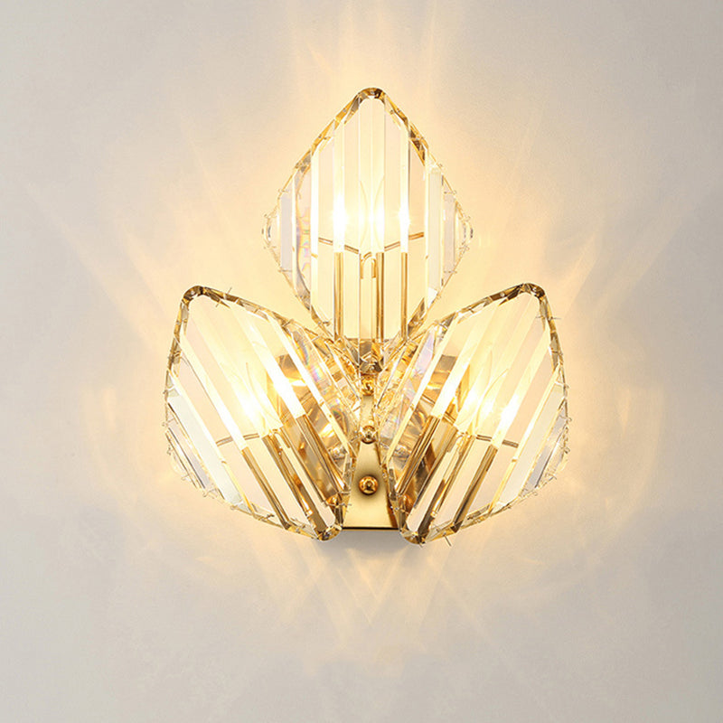 Hardware Rhombic Crystal 1/2/3-Light Wall Sconce Lamp
