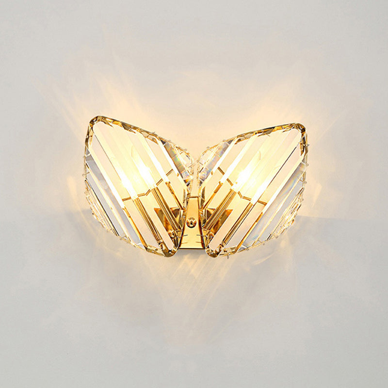 Hardware Rhombic Crystal 1/2/3-Light Wall Sconce Lamp