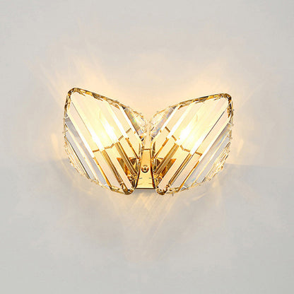 Hardware Rhombic Crystal 1/2/3-Light Wall Sconce Lamp