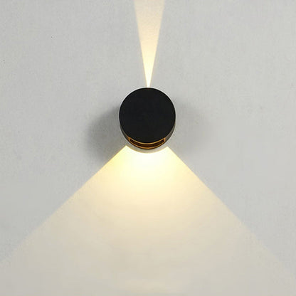 Round And Down Illuminated LED Waterproof Wall Sconce Lamp