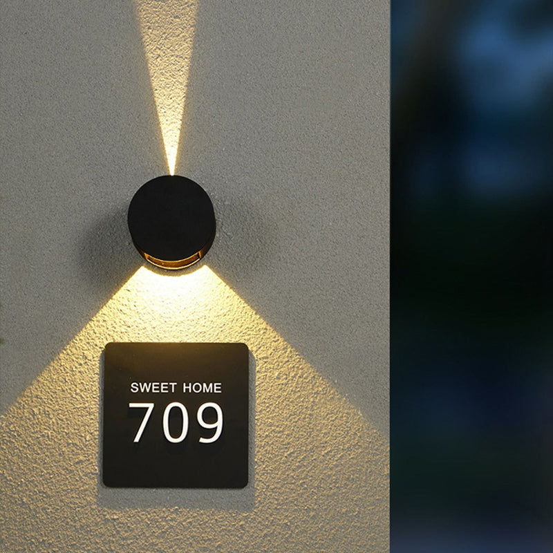 Round And Down Illuminated LED Waterproof Wall Sconce Lamp