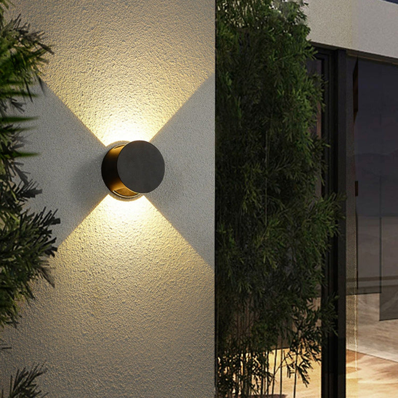 Round And Down Illuminated LED Waterproof Wall Sconce Lamp