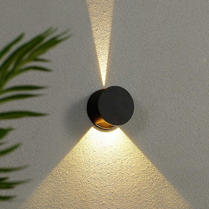 Round And Down Illuminated LED Waterproof Wall Sconce Lamp
